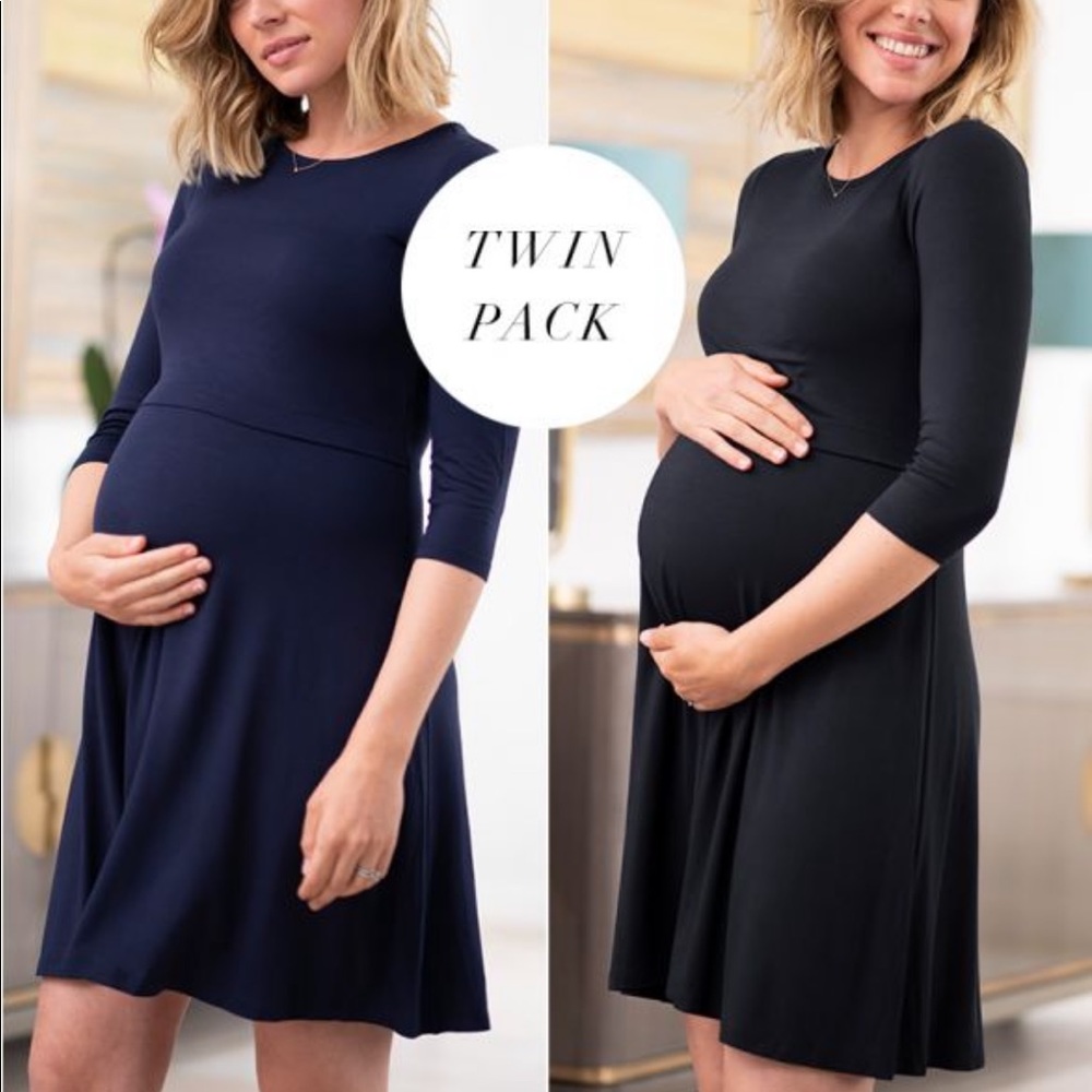 Seraphine Maternity & Nursing Dresses – Twin Pack